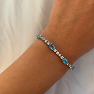 Blue and Silver Bracelet